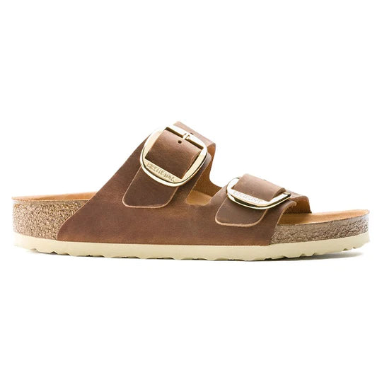 BIRKENSTOCK ARIZONA BIG BUCKLE COGNAC LEATHER NARROW