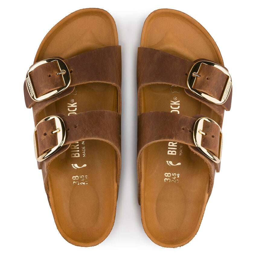 BIRKENSTOCK ARIZONA BIG BUCKLE COGNAC LEATHER REGULAR