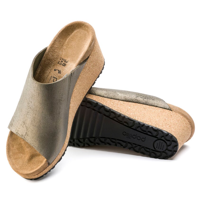 BIRKENSTOCK NAMICA WASHED GOLD LEATHER NARROW