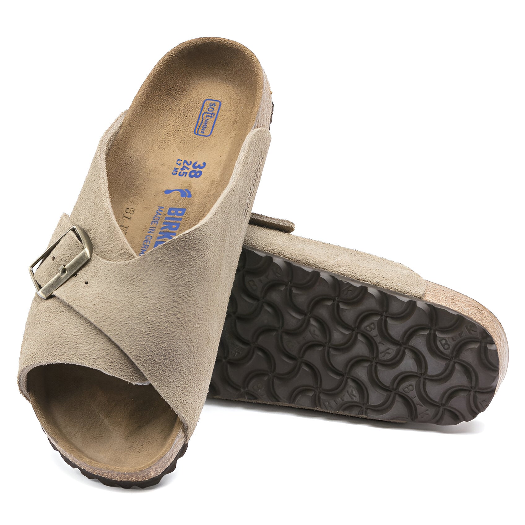 BIRKENSTOCK Arosa Soft Footbed Suede Leather Sandal Slide - Enclosed Stability, Open Comfort - Multiple Colors & Sizes