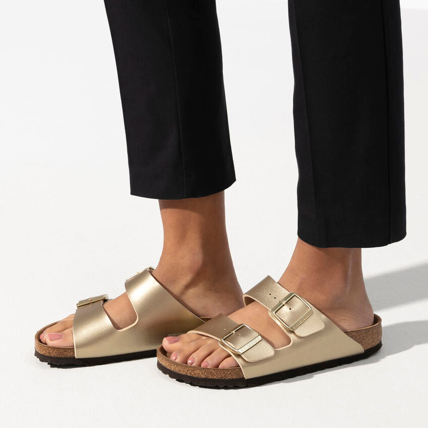 BIRKENSTOCK ARIZONA GOLD BIRKO FLOR NARROW