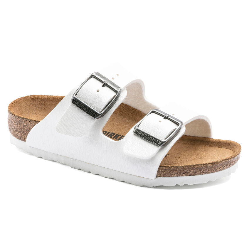 BIRKENSTOCK ARIZONA KID WHITE BIRKO FLOR NARROW