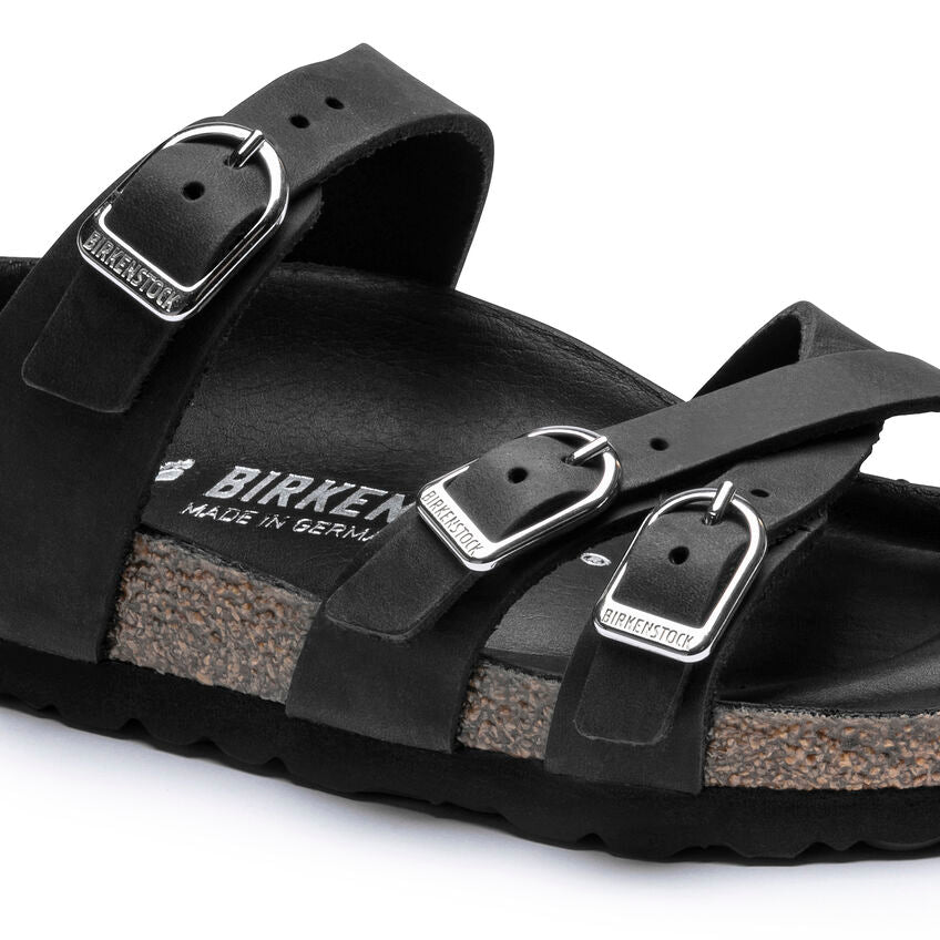 BIRKENSTOCK FRANCA HEX BLACK OIL LEATHER REGULAR