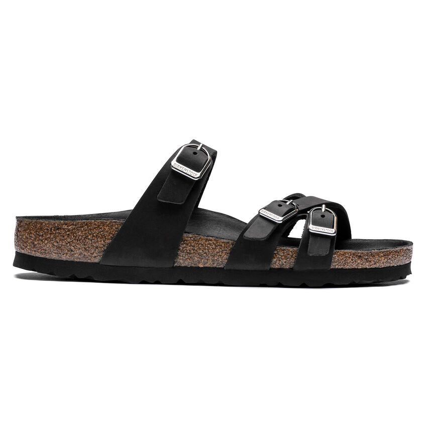 BIRKENSTOCK FRANCA HEX BLACK OIL LEATHER REGULAR