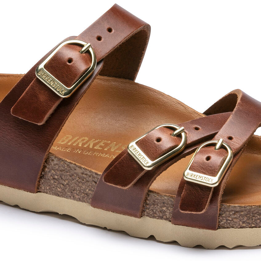 BIRKENSTOCK FRANCA HEX COGNAC LEATHER REGULAR