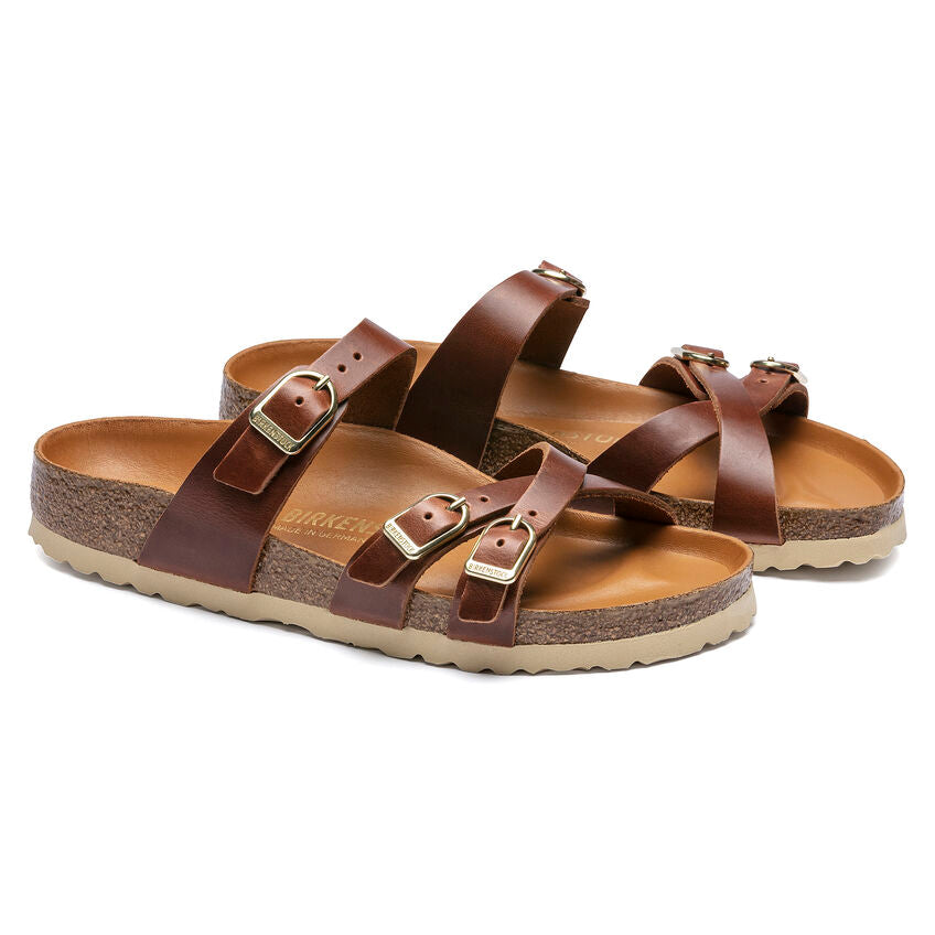 BIRKENSTOCK FRANCA HEX COGNAC LEATHER REGULAR