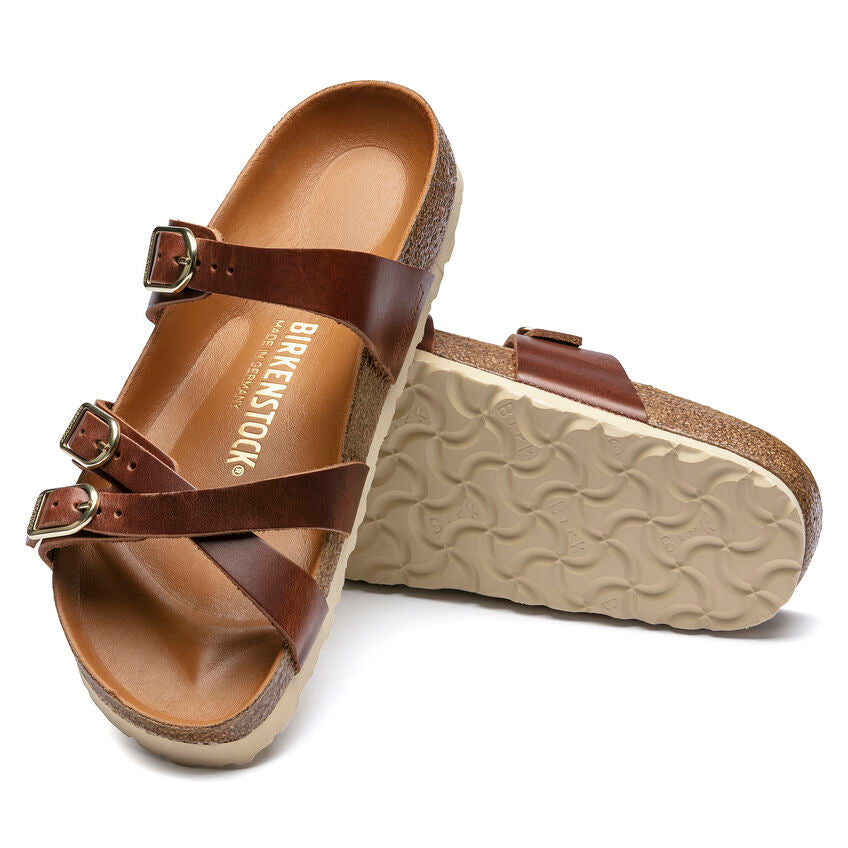 BIRKENSTOCK FRANCA HEX COGNAC LEATHER REGULAR