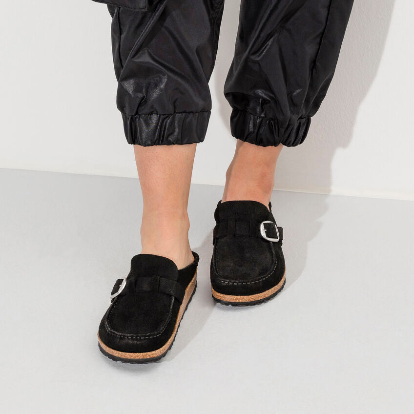 BIRKENSTOCK BUCKLEY BLACK SUEDE REGULAR