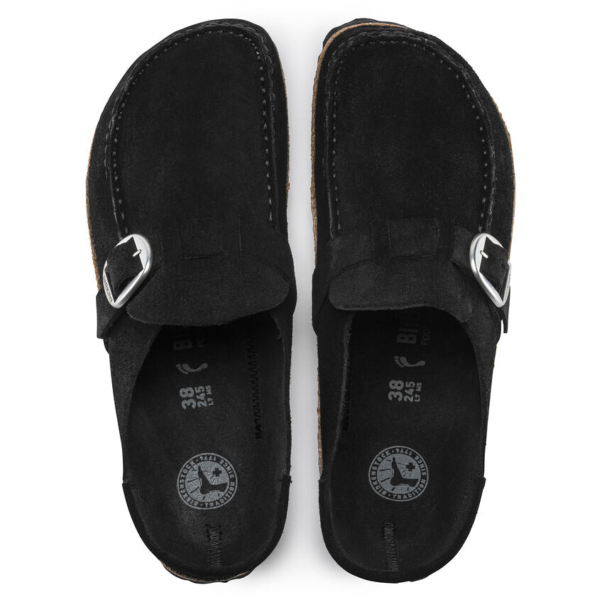 BIRKENSTOCK BUCKLEY BLACK SUEDE REGULAR