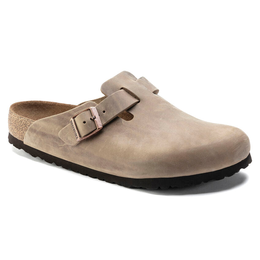 BIRKENSTOCK BOSTON SOFT FOOTBED TOBACCO OIL LEATHER REGULAR