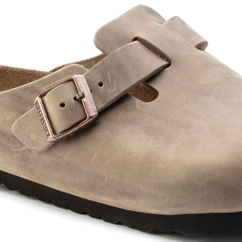 BIRKENSTOCK BOSTON SOFT FOOTBED TOBACCO OIL LEATHER REGULAR