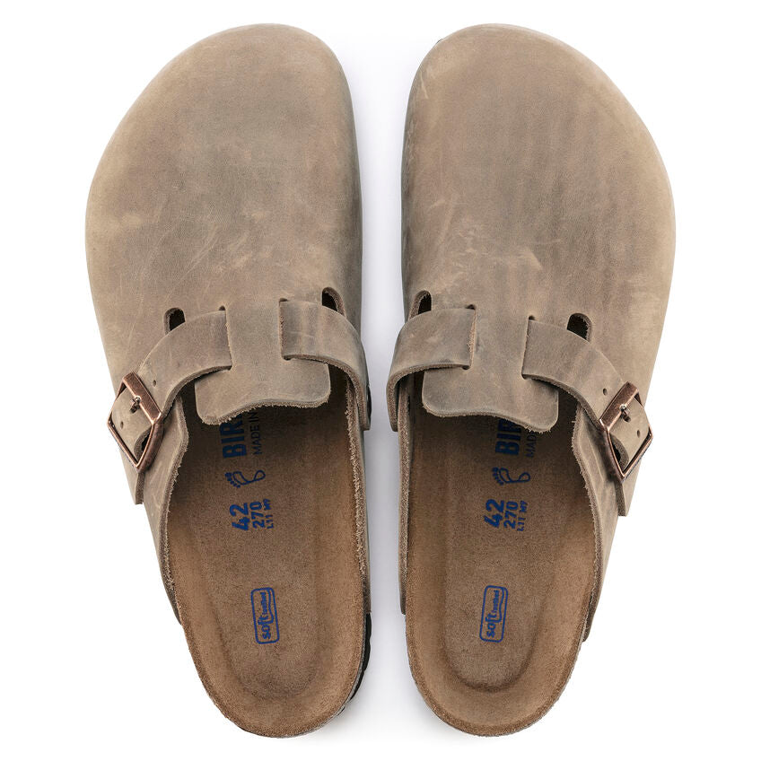 BIRKENSTOCK BOSTON SOFT FOOTBED TOBACCO OIL LEATHER REGULAR