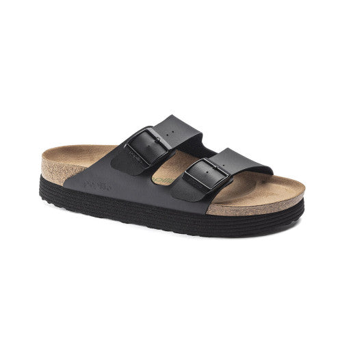 BIRKENSTOCK ARIZONA PLATFORM VEGAN BLACK BIRKI FLOR NARROW