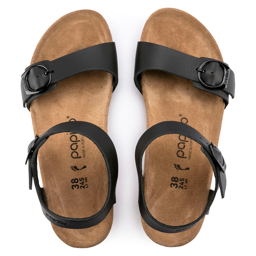 BIRKENSTOCK SOLEY BLACK LEATHER NARROW