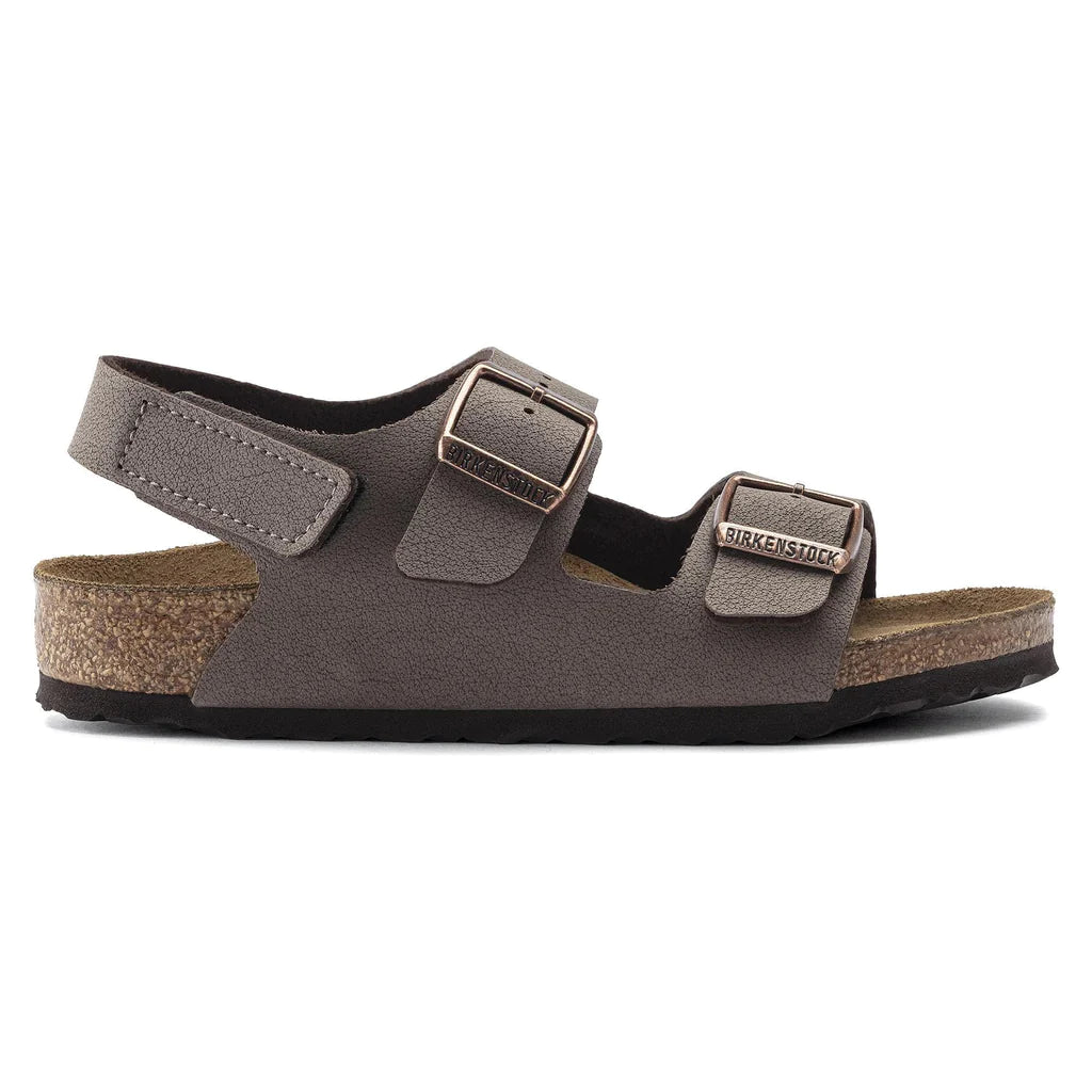 BIRKENSTOCK MILANO HOOK AND LOOP MOCHA BIRKIBUC NARROW