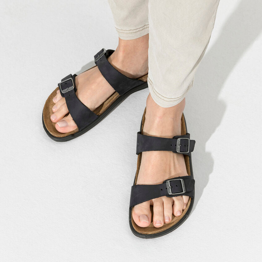 BIRKENSTOCK SIERRA BLACK OIL LEATHER REGULAR