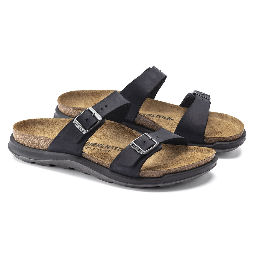 BIRKENSTOCK SIERRA BLACK OIL LEATHER REGULAR