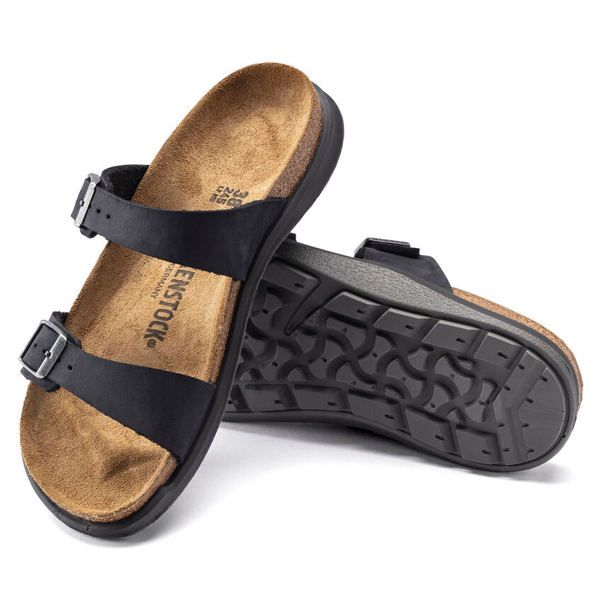 BIRKENSTOCK SIERRA BLACK OIL LEATHER REGULAR