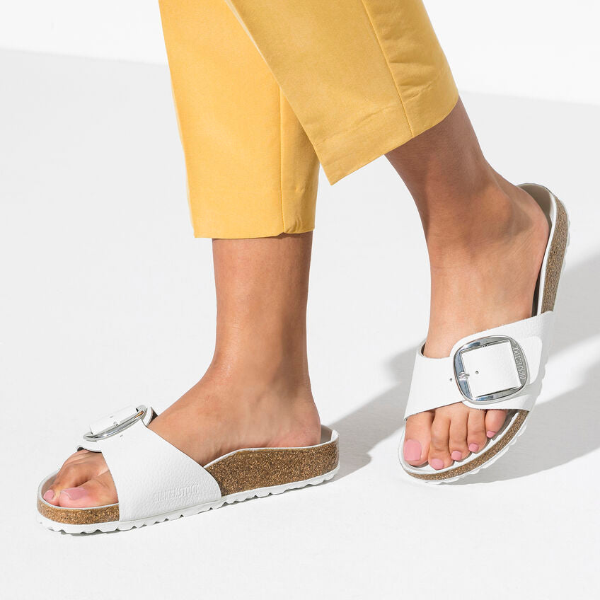 BIRKENSTOCK MADRID BIG BUCKLE WHITE LEATHER NARROW