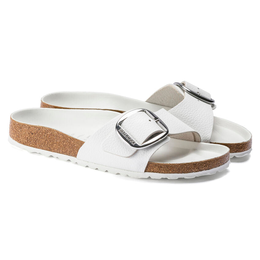 BIRKENSTOCK MADRID BIG BUCKLE WHITE LEATHER NARROW