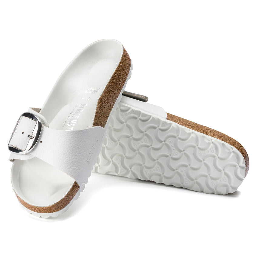 BIRKENSTOCK MADRID BIG BUCKLE WHITE LEATHER NARROW