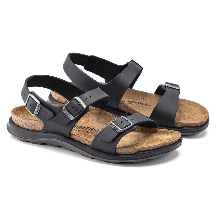 BIRKENSTOCK SONORA BLACK OIL LEATHER NARROW