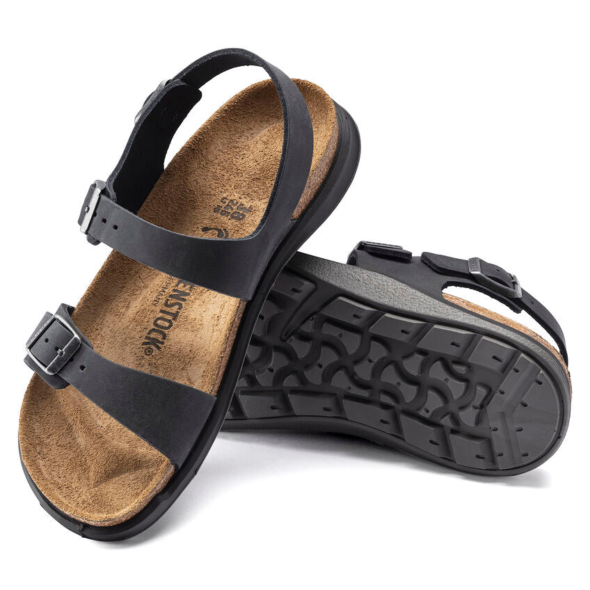 BIRKENSTOCK SONORA BLACK OIL LEATHER NARROW