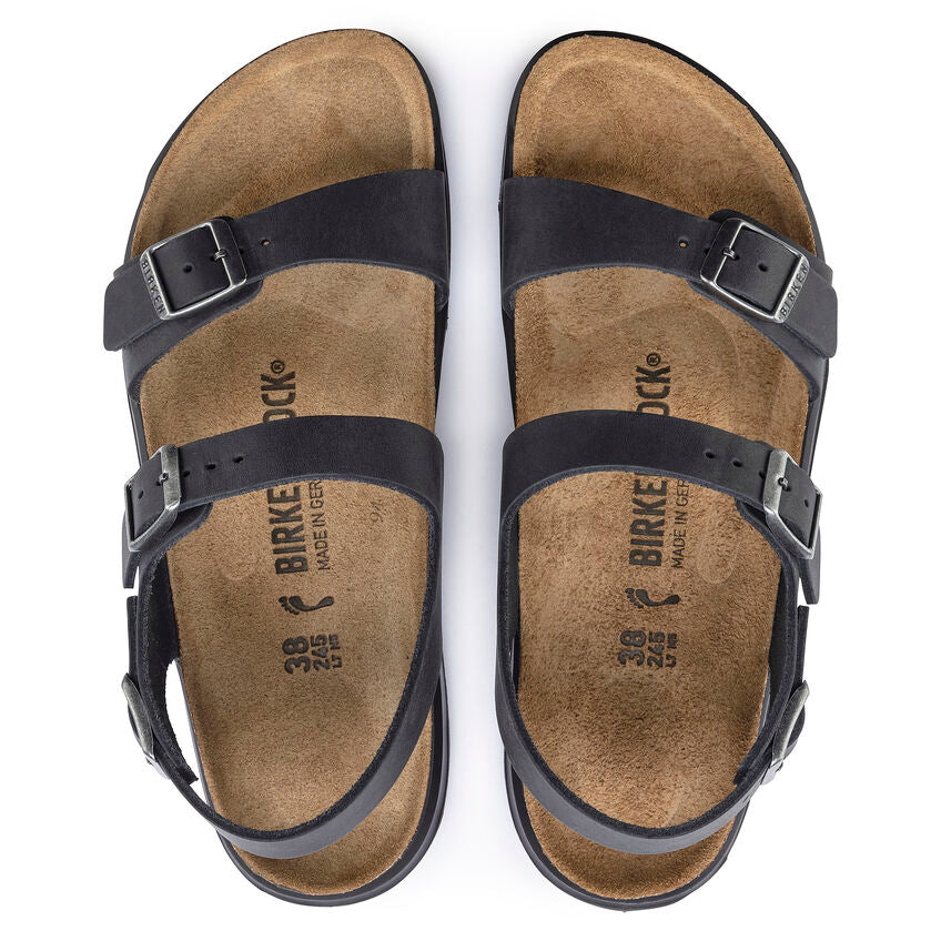 BIRKENSTOCK SONORA BLACK OIL LEATHER NARROW