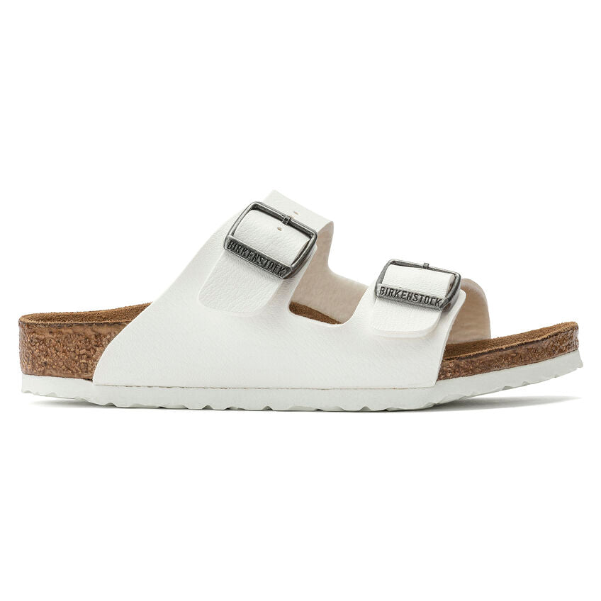 BIRKENSTOCK ARIZONA KID WHITE BIRKO FLOR NARROW