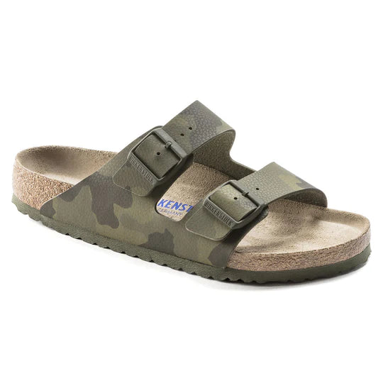 BIRKENSTOCK ARIZONA SOFT FOOTBED CAMO GREEN BIRKO FLOR REGULAR