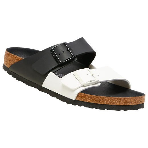 BIRKENSTOCK ARIZONA BLACK WHITE BIRKO FLOR REGULAR