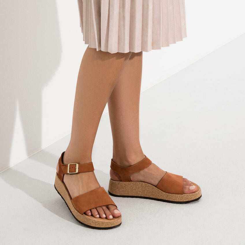 BIRKENSTOCK GLENDA PECAN NUBUCK NARROW