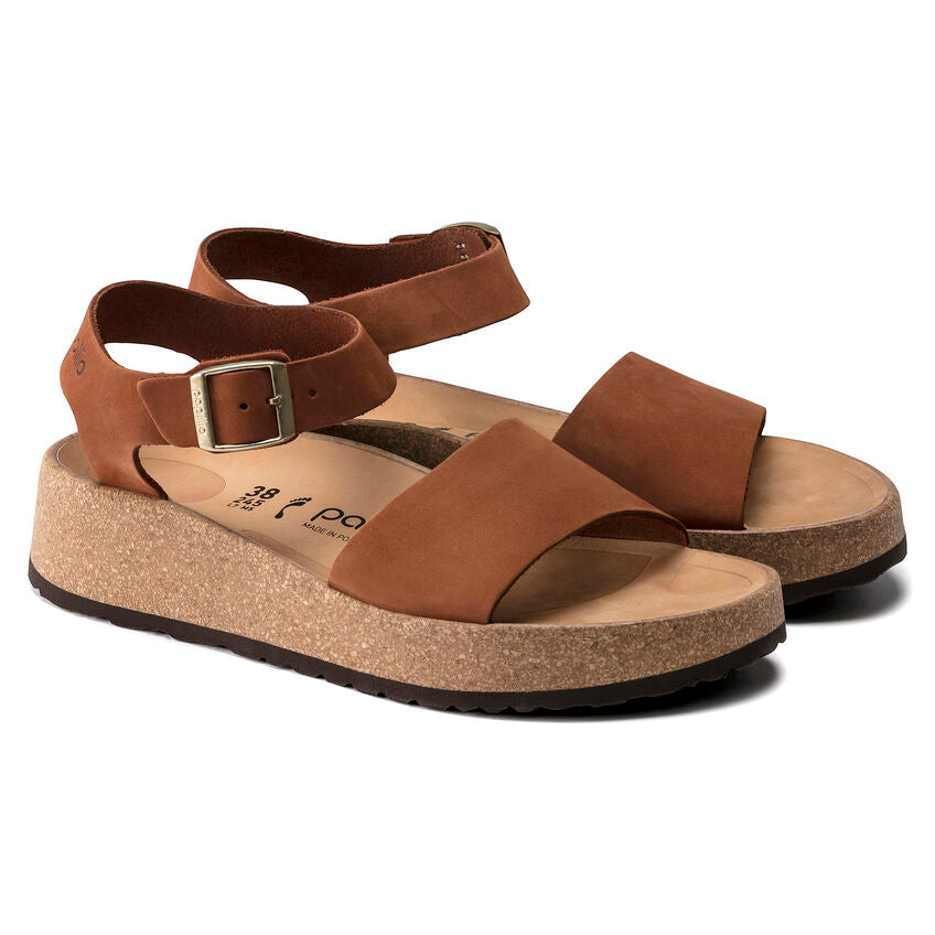 BIRKENSTOCK GLENDA PECAN NUBUCK NARROW