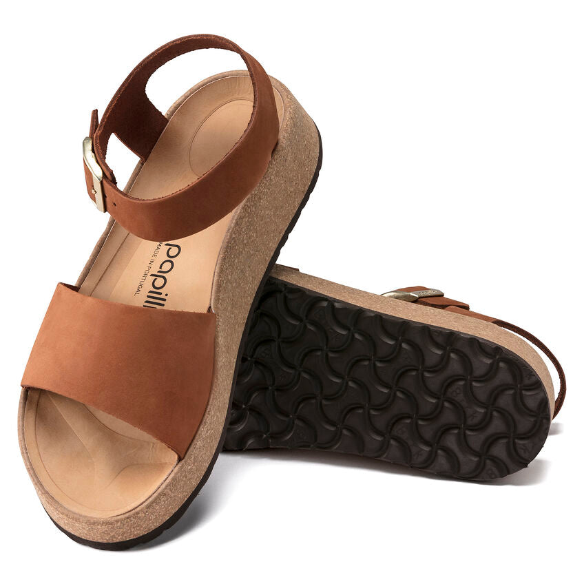 BIRKENSTOCK GLENDA PECAN NUBUCK NARROW