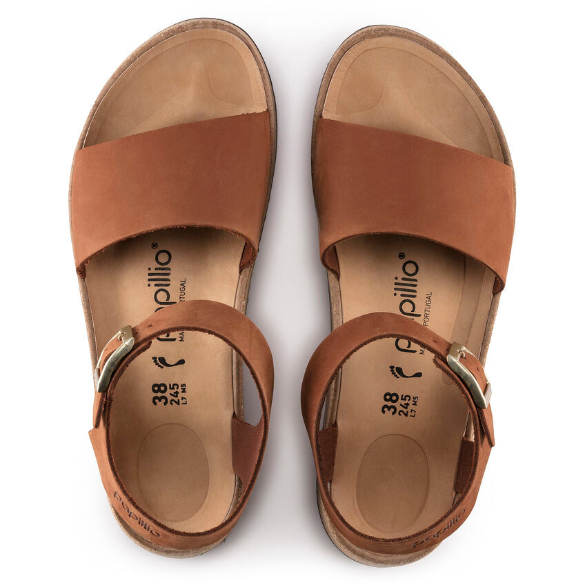 BIRKENSTOCK GLENDA PECAN NUBUCK NARROW