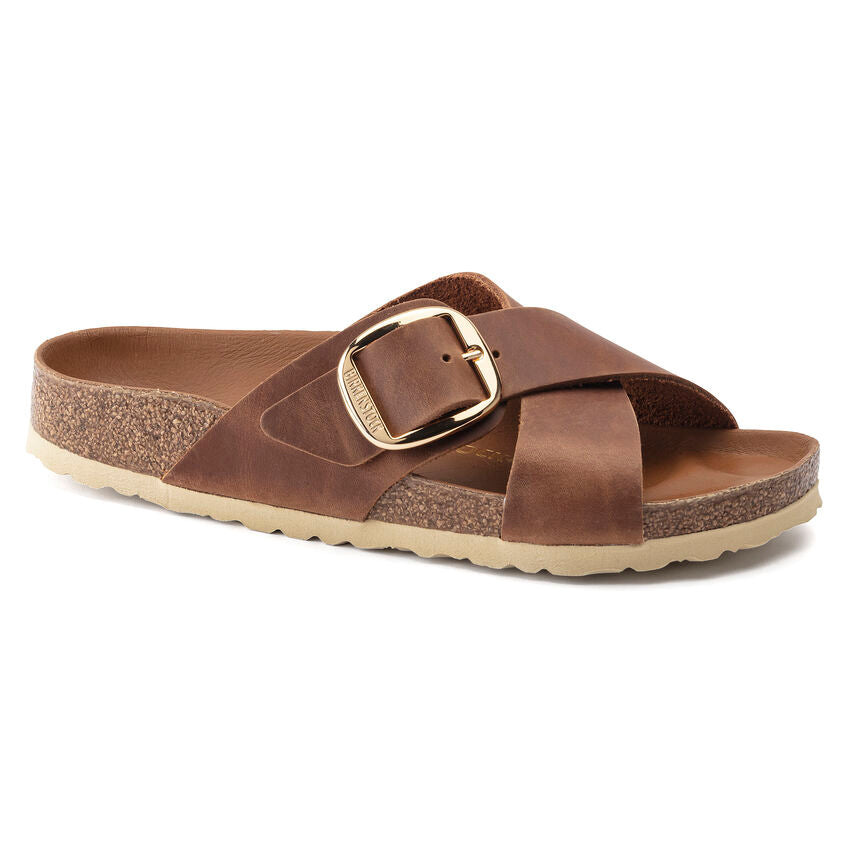 BIRKENSTOCK SIENA BIG BUCKLE COGNAC LEATHER NARROW