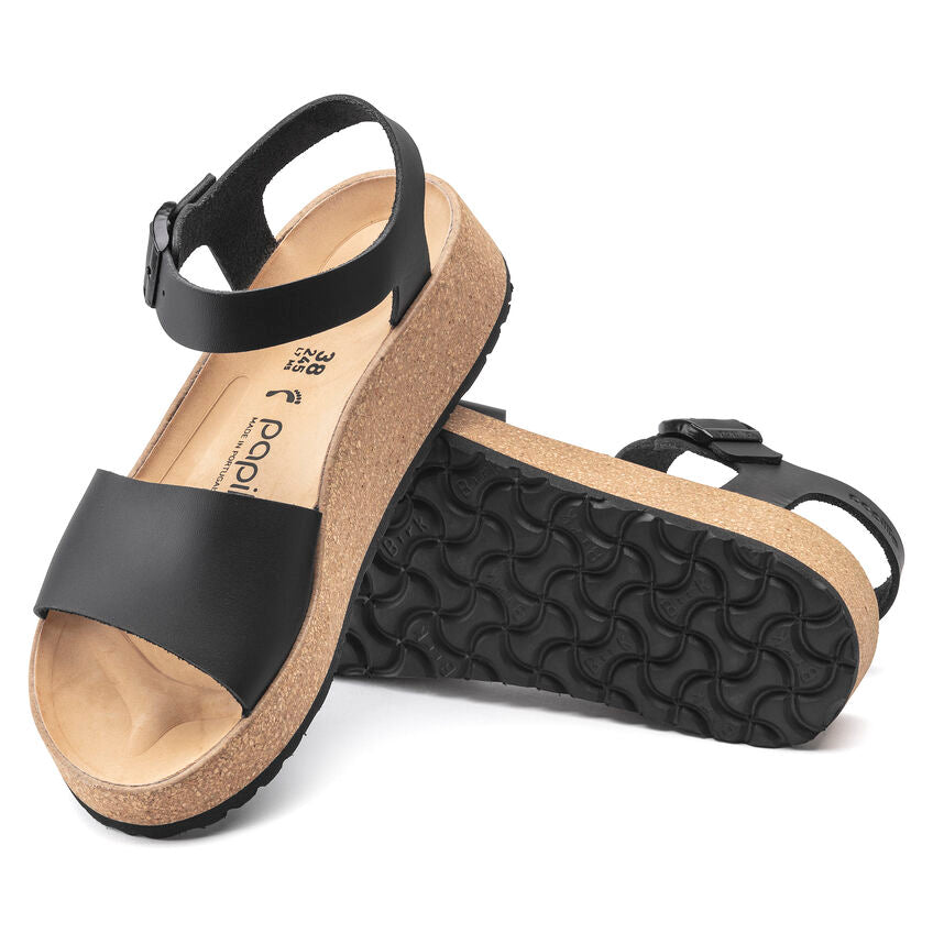 BIRKENSTOCK GLENDA BLACK LEATHER NARROW