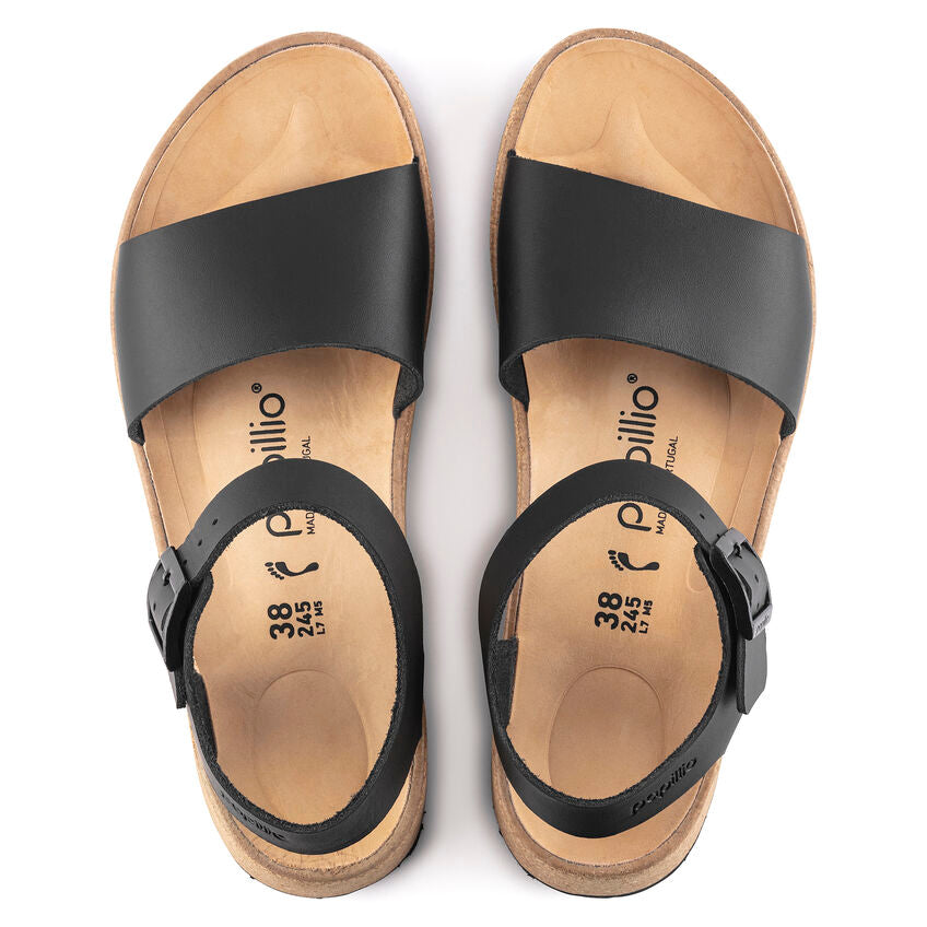 BIRKENSTOCK GLENDA BLACK LEATHER NARROW