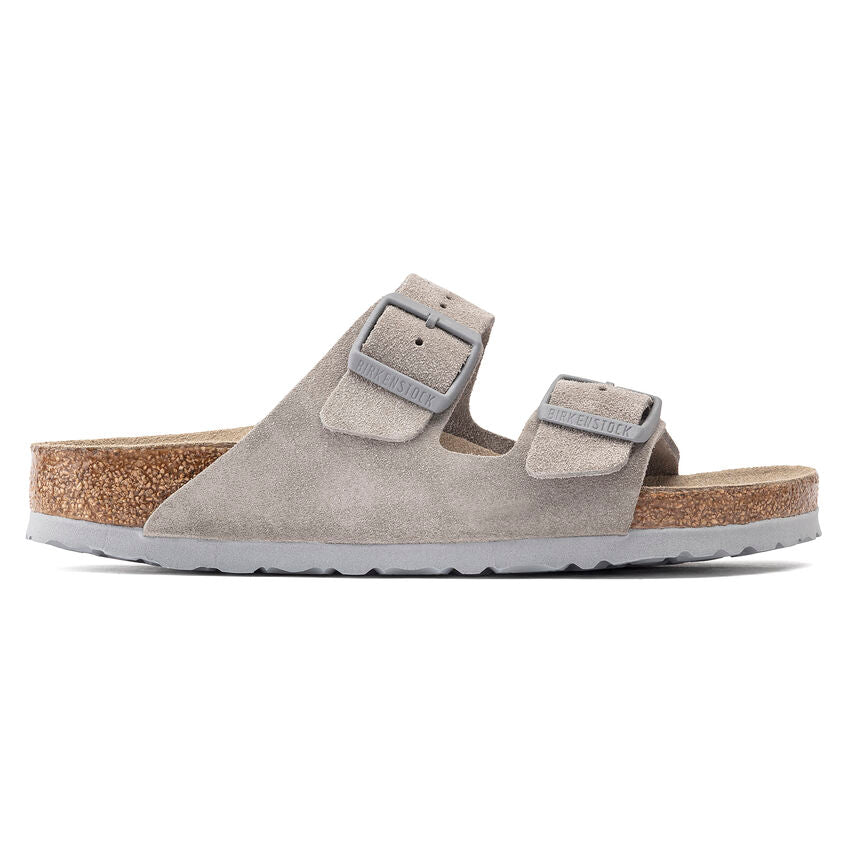 BIRKENSTOCK ARIZONA SOFT FOOTBED STONE COIN SUEDE REGULAR