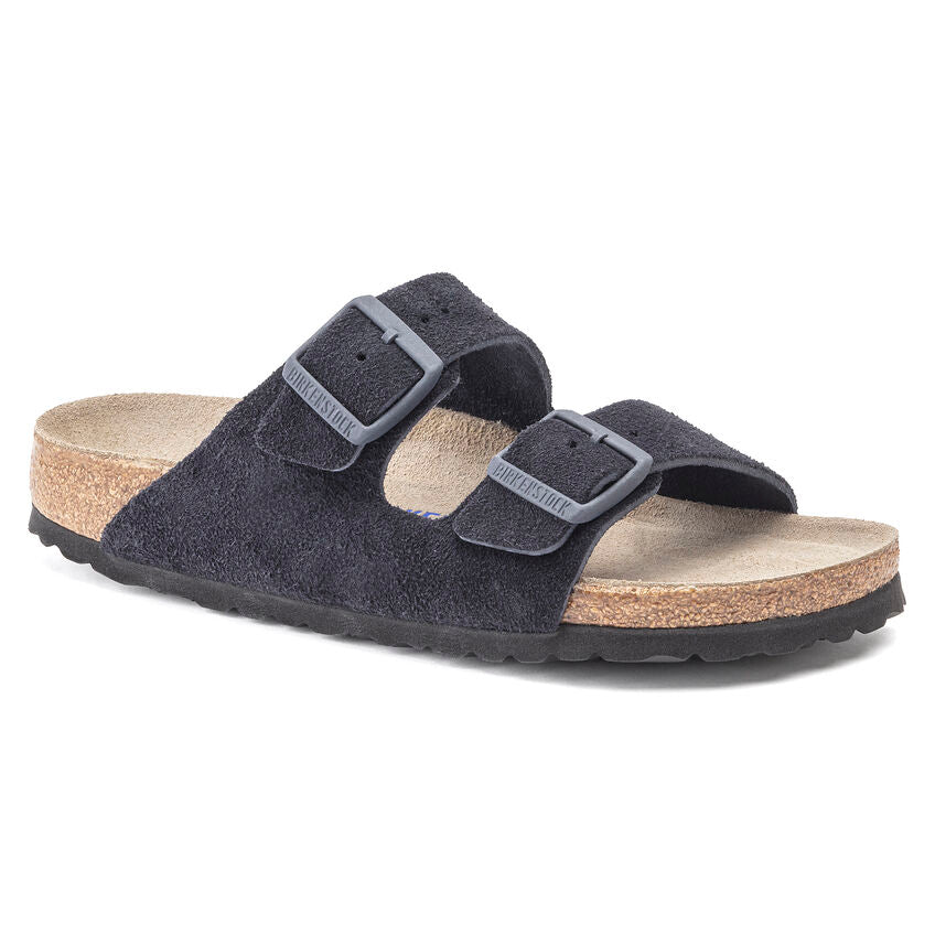 BIRKENSTOCK ARIZONA SOFT FOOTBED MIDNIGHT SUEDE NARROW