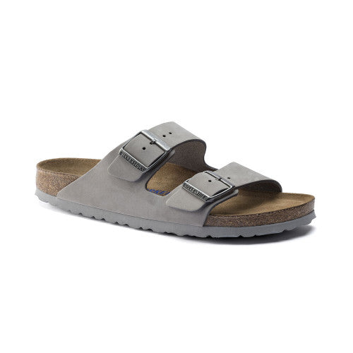 BIRKENSTOCK ARIZONA SOFT FOOTBED DOVE GRAY NUBUCK REGULAR