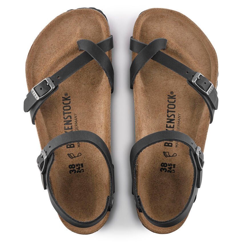 BIRKENSTOCK TAORMINA BLACK OIL LEATHER REGULAR