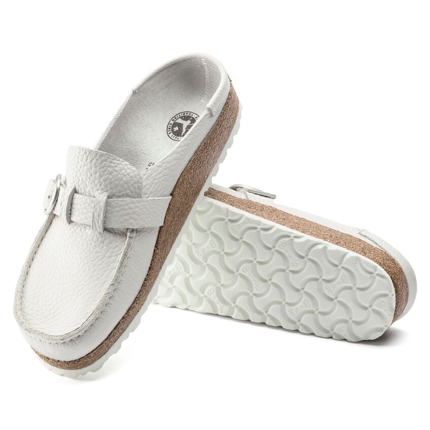 BIRKENSTOCK BUCKLEY WHITE LEATHER NARROW