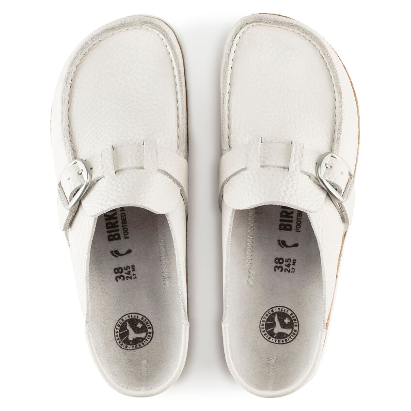 BIRKENSTOCK BUCKLEY WHITE LEATHER NARROW