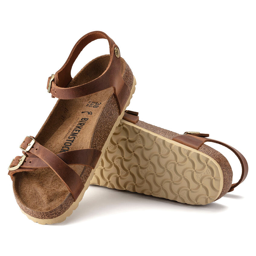 BIRKENSTOCK KUMBA COGNAC OIL LEATHER REGULAR