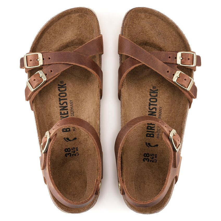 BIRKENSTOCK KUMBA COGNAC OIL LEATHER REGULAR