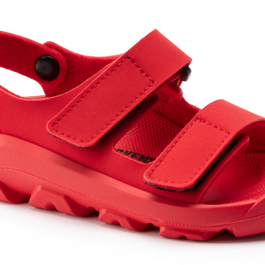 BIRKENSTOCK MOGAMI HOOK AND LOOP KID RED TEXTILE NARROW