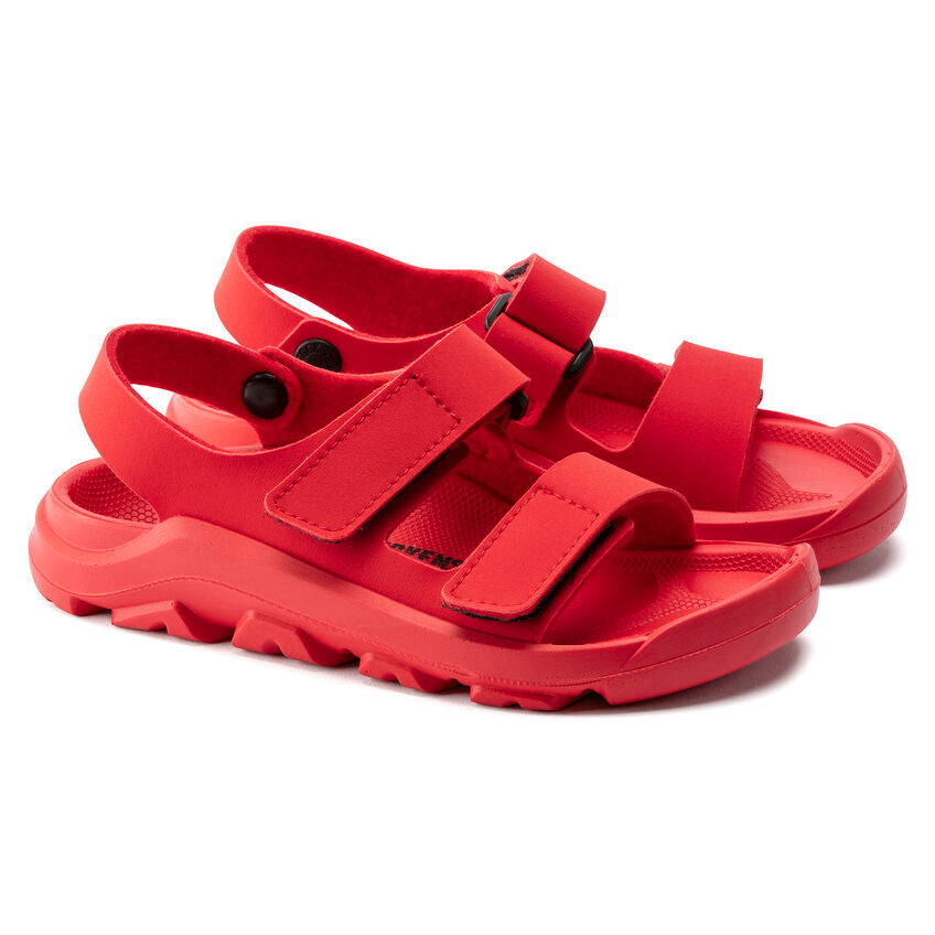 BIRKENSTOCK MOGAMI HOOK AND LOOP KID RED TEXTILE NARROW