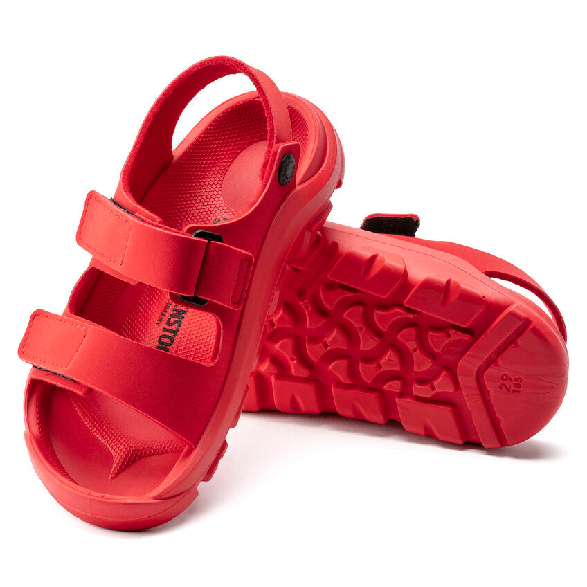 BIRKENSTOCK MOGAMI HOOK AND LOOP KID RED TEXTILE NARROW