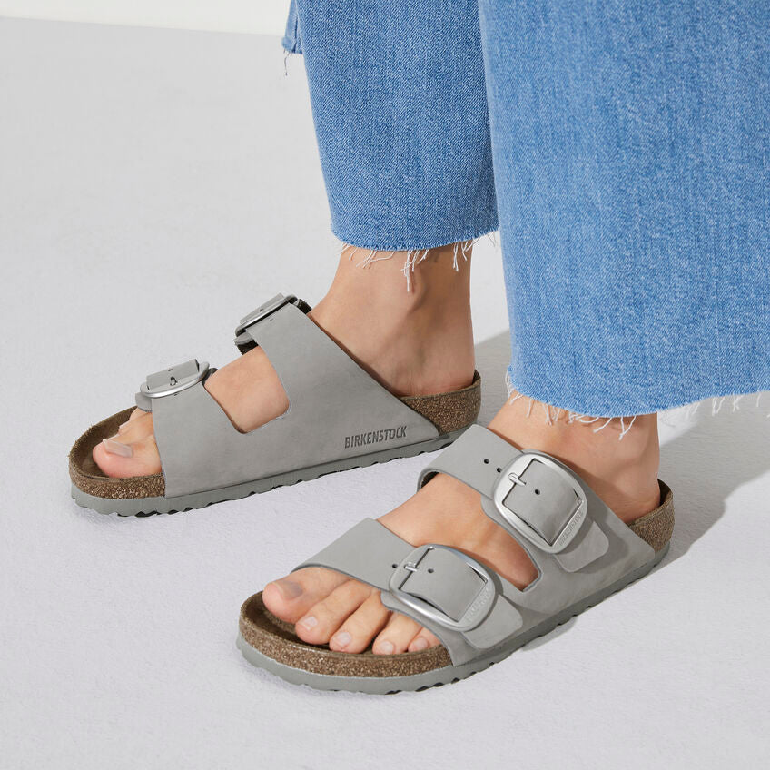 BIRKENSTOCK ARIZONA BIG BUCKLE DOVE GRAY NUBUCK NARROW